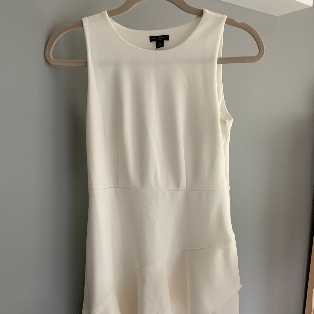 Fit and flare white dress